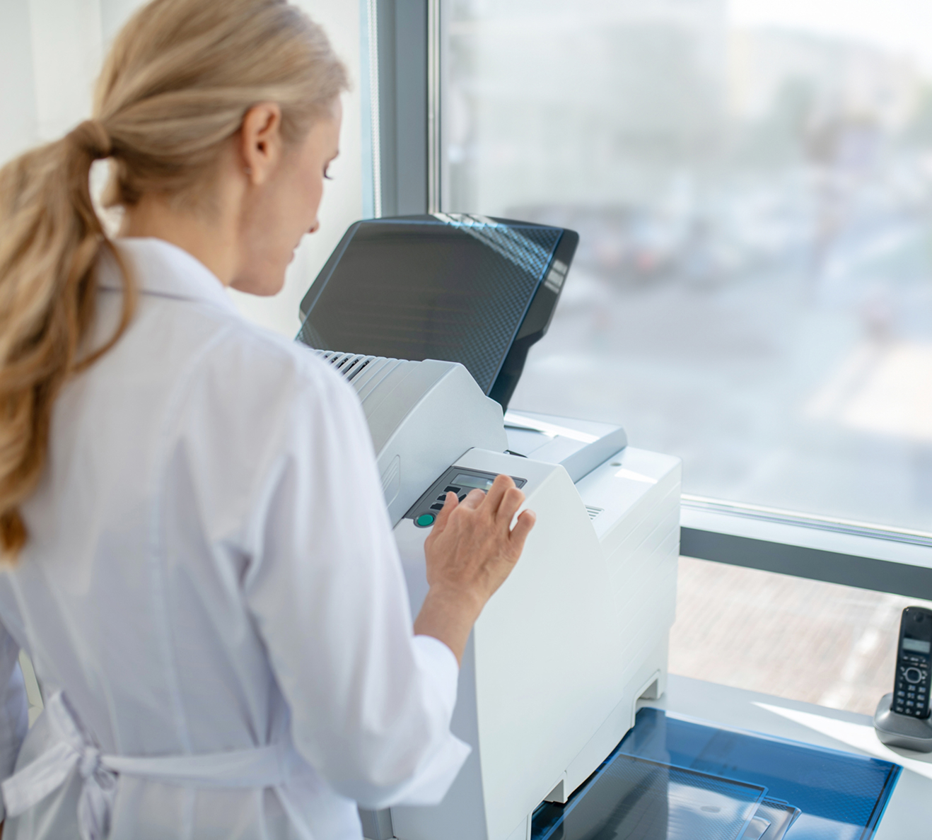 Fax machine phone lines