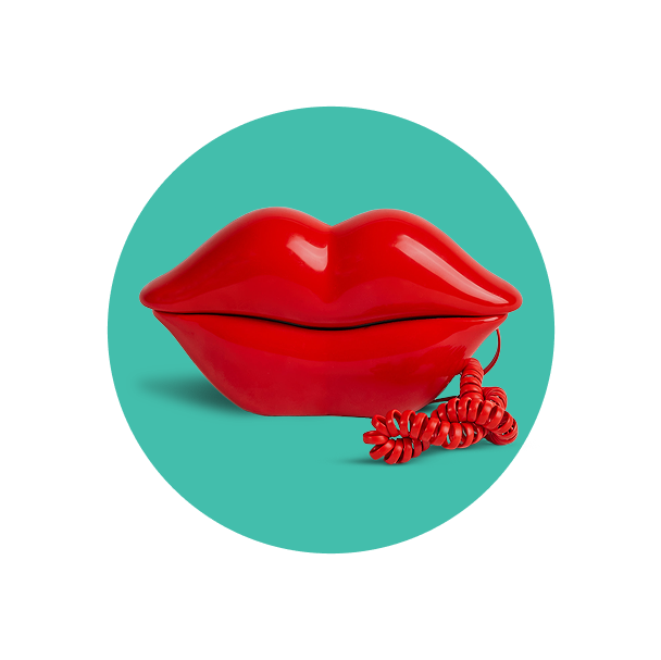 Red lips phone