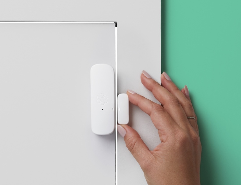 Ooma door and window security sensors.