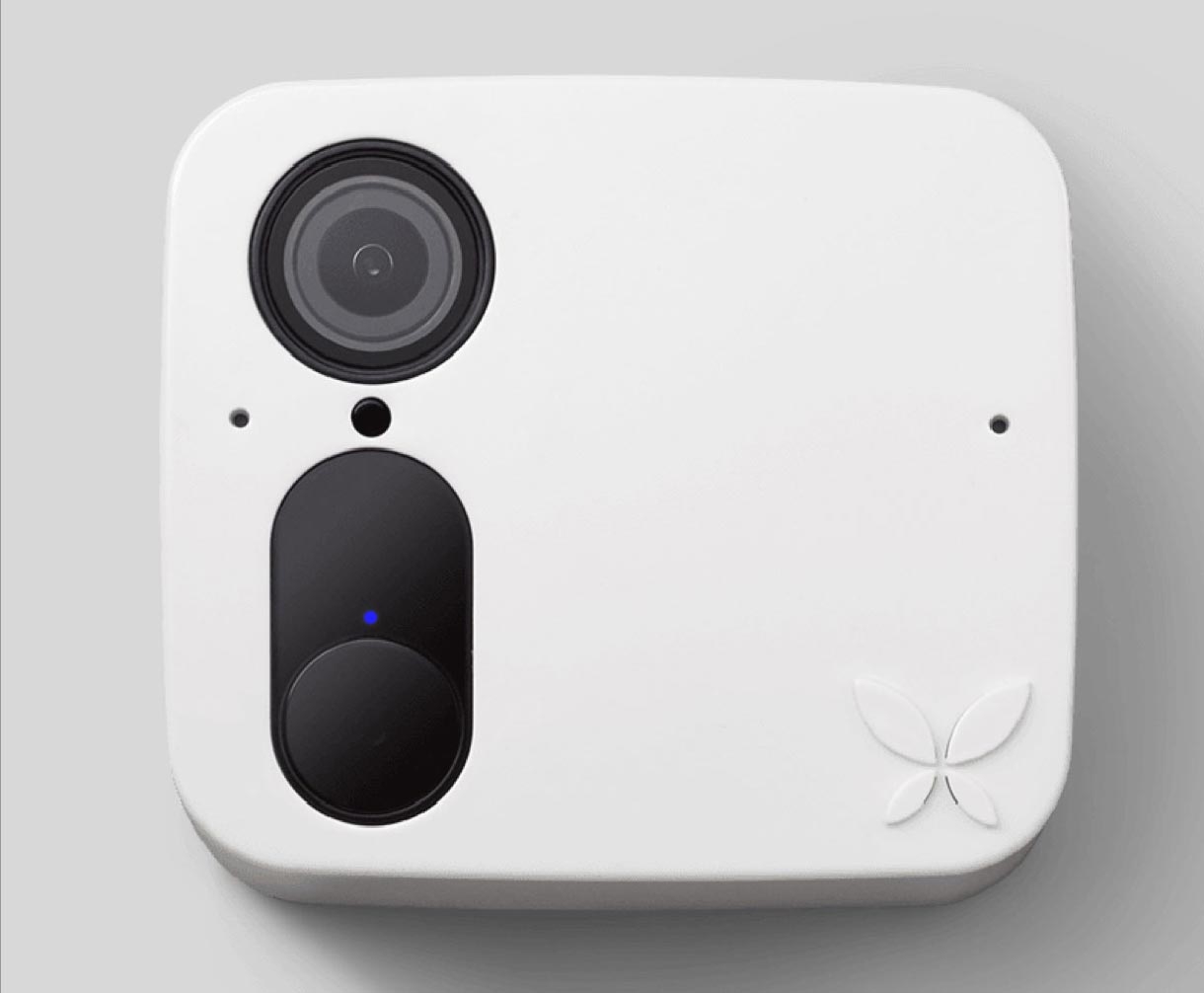 Ooma smartcam in white.
