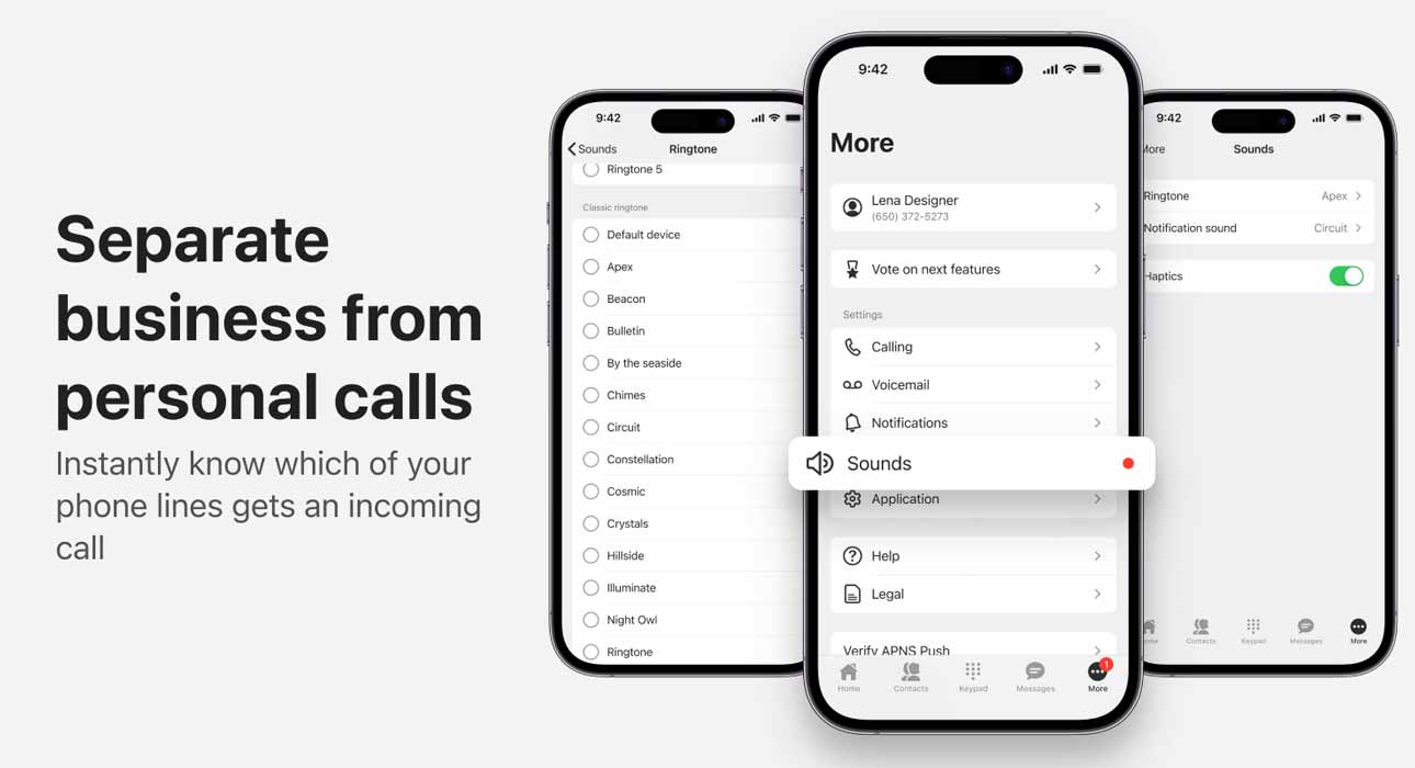 Separate business from personal calls