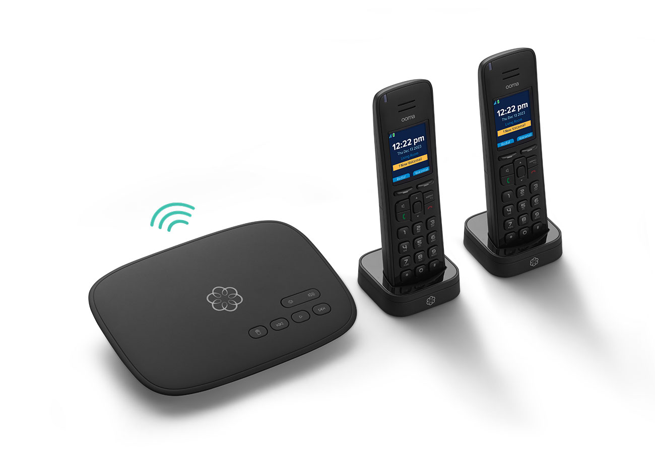 Ooma Telo Air With Two HD3 Handsets