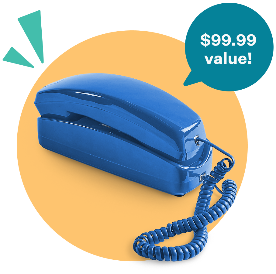 Blue MyPhone handset