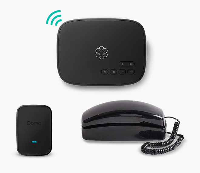Ooma Telo Black Phone Bundle