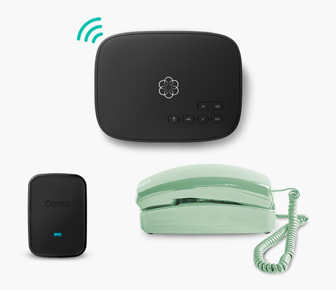 Ooma Telo Green Phone Bundle