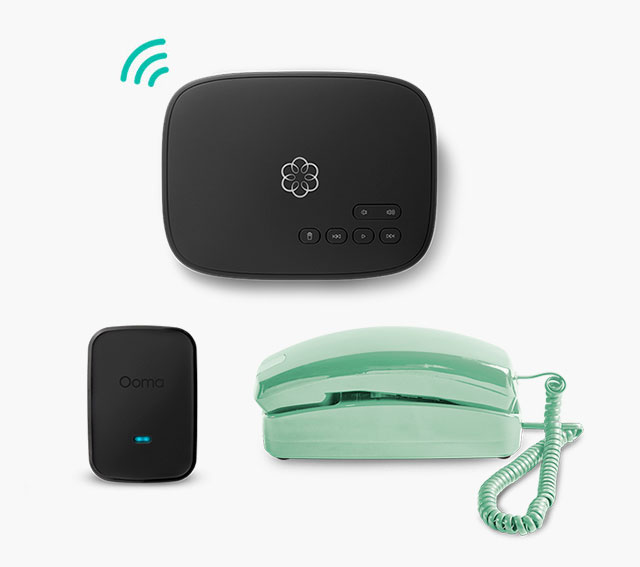 Ooma Green Trimline Phone