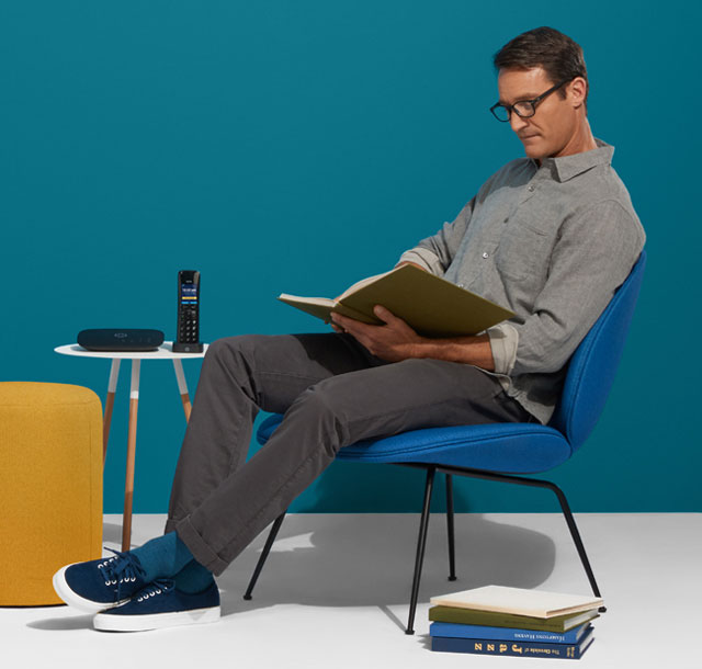 Ooma Telo Air + Two HD3 Handsets Lifestyle