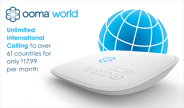 ooma world is available for international calling