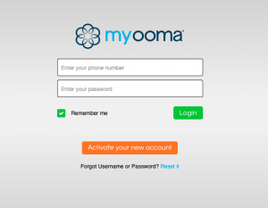 My Ooma login.